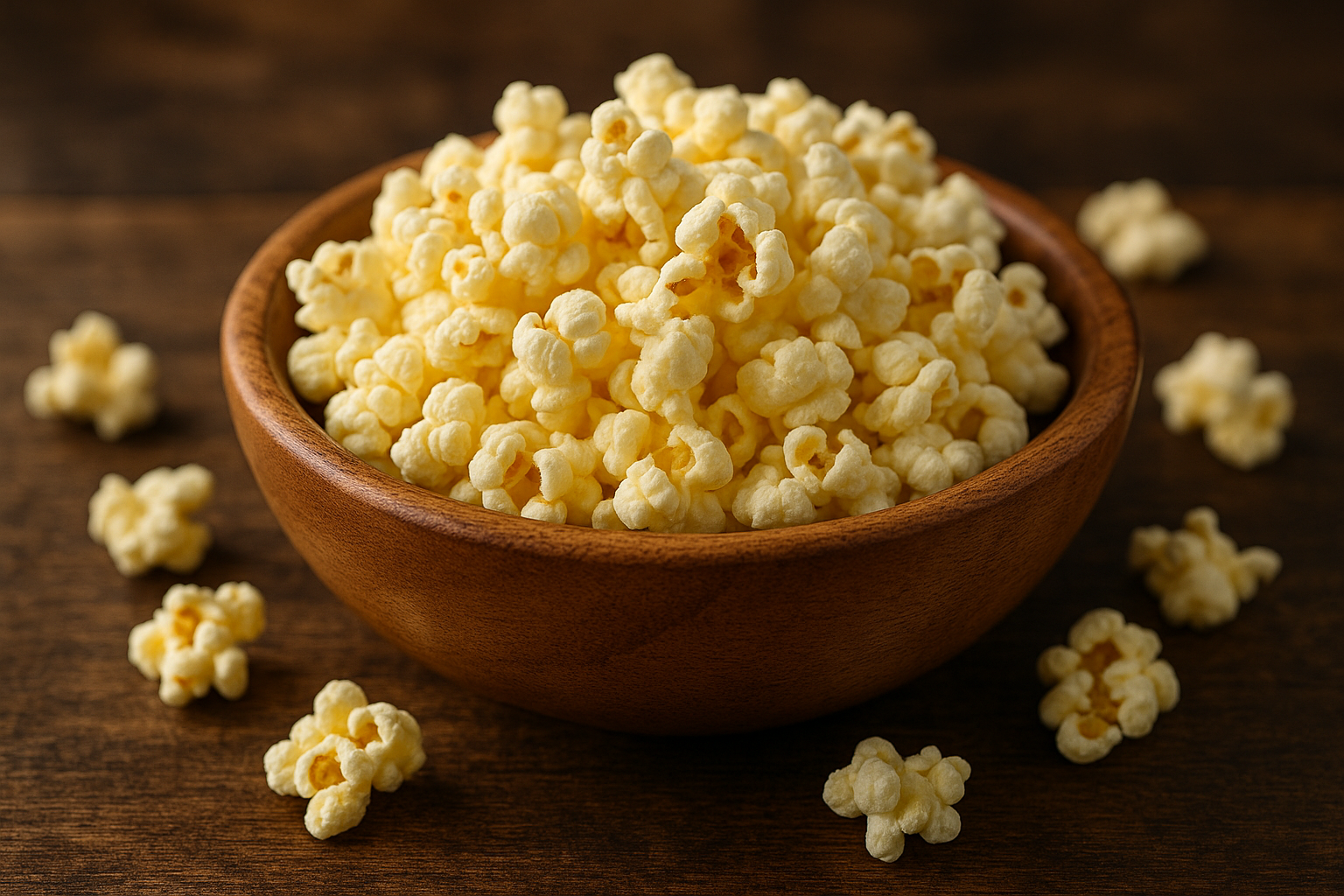 그릇에 담긴 팝콘과 옥수수